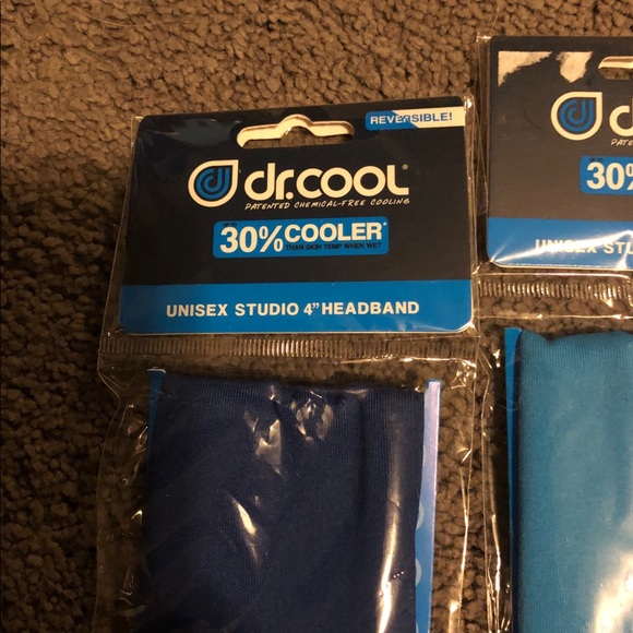 Lot Of 4 Dr. Cool  Unisex Headbands Workout Sports - Picture 5 of 6